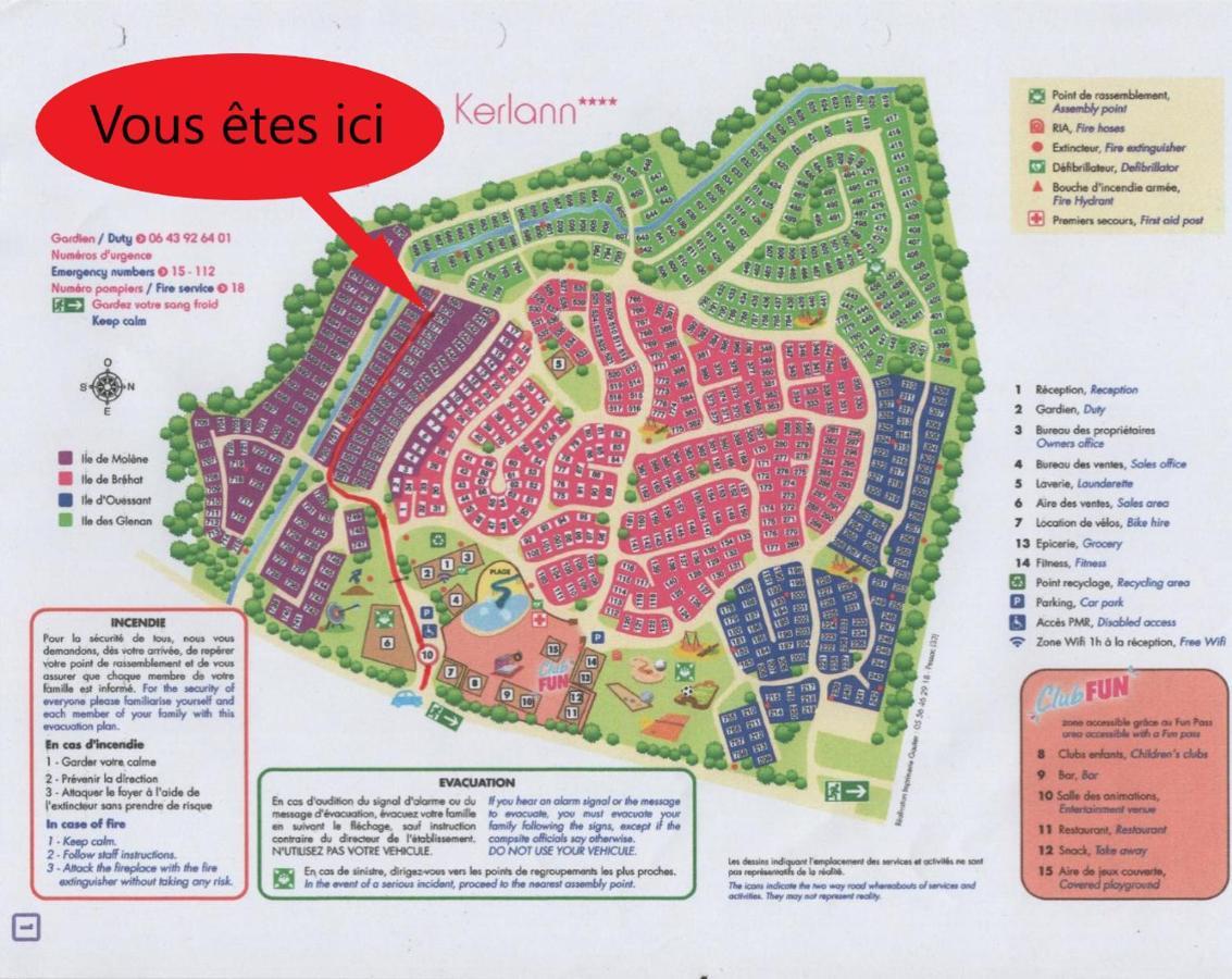Mobil-Home 6/8 Personnes Au Domaine De Kerlann, 阿旺桥 外观 照片